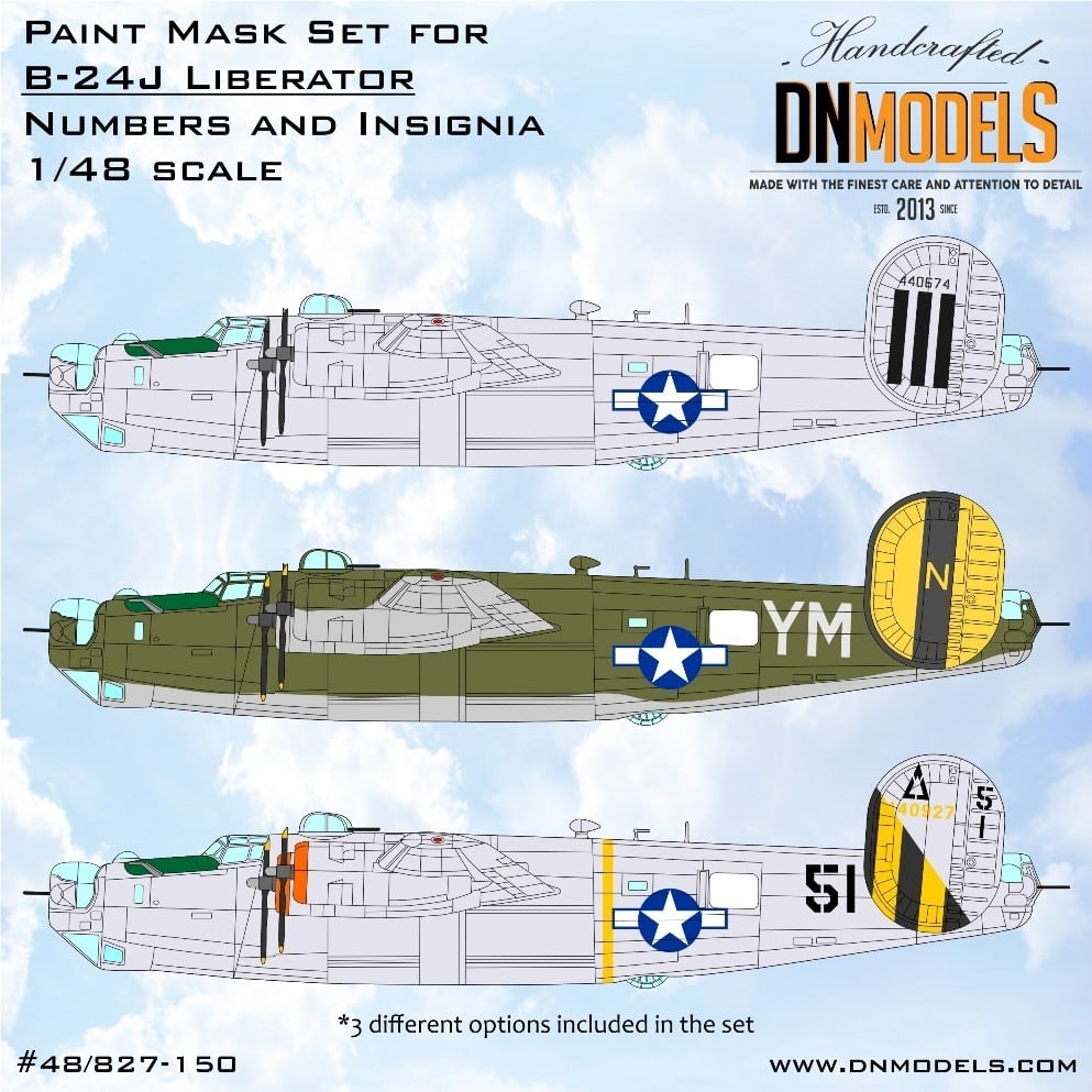 B-24J Insignia & Numbers Paint Mask Set