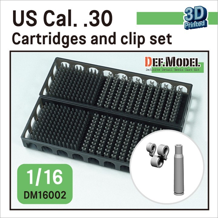 DM16002 US Cal. .30 Cartridges and clip set (for 1/16)