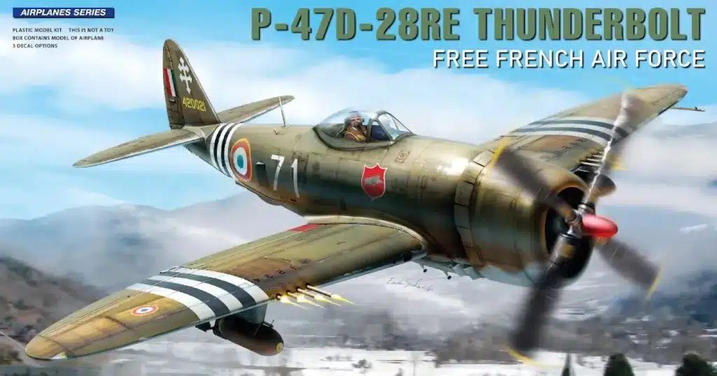 Colours & markings of MiniArt's new 48th scale P-47D-25-RE in Free French Air Force...