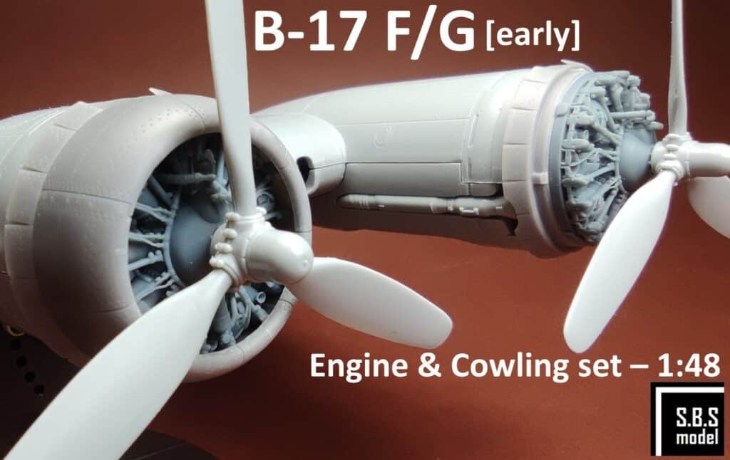 B-17 F/G (Early) Engine & Cowl Set