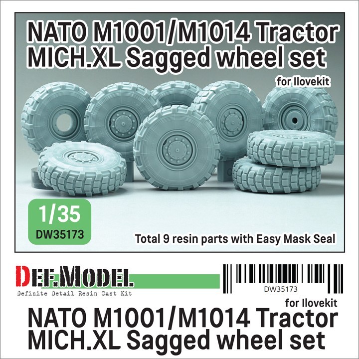 DW35173 NATO M1001/M1014 Tractor MICH.XL Sagged wheel set