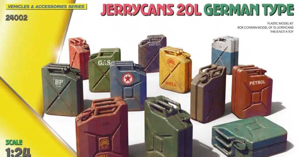 1/24th scale Jerrycans 20L German Type from MiniArt