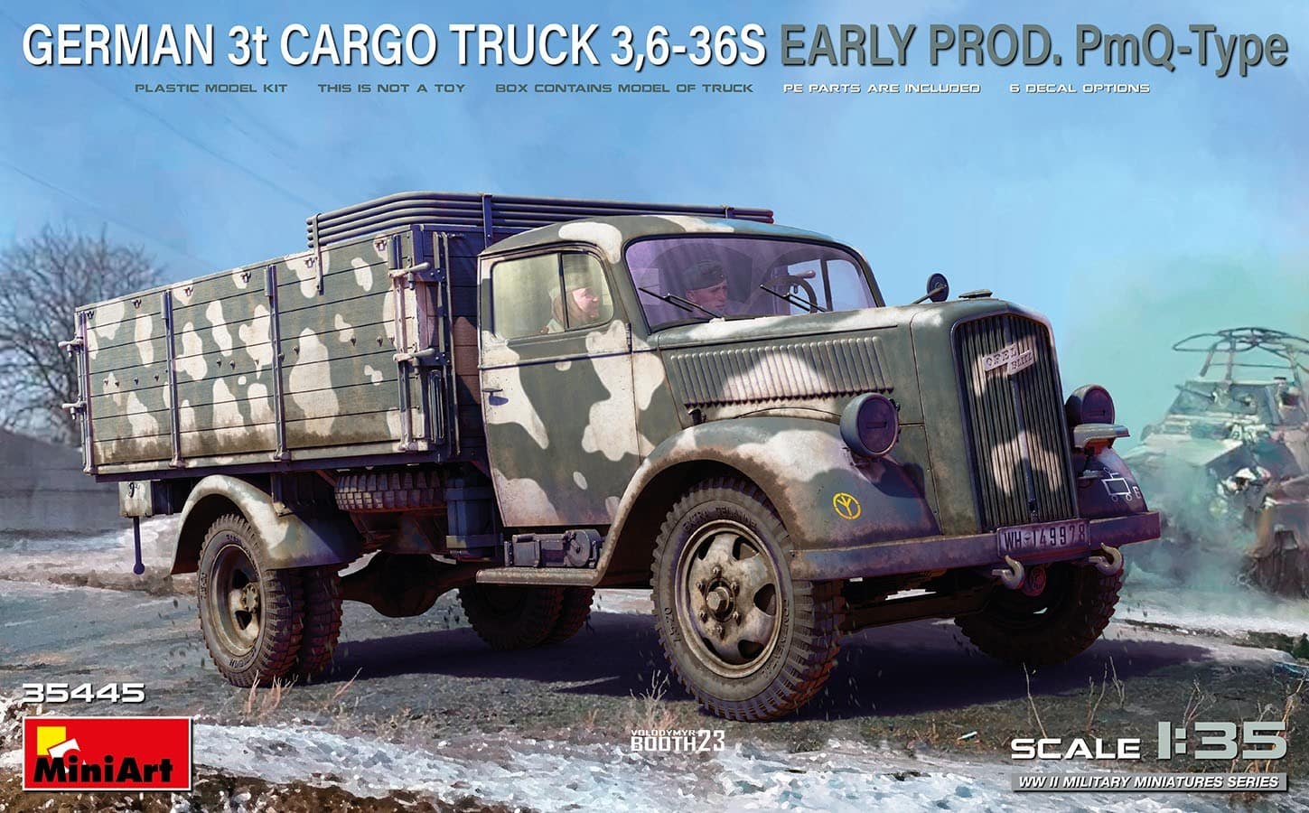MiniArt 35445 German 3t Cargo Truck 3,6-36S Early Prod. PmQ-Type