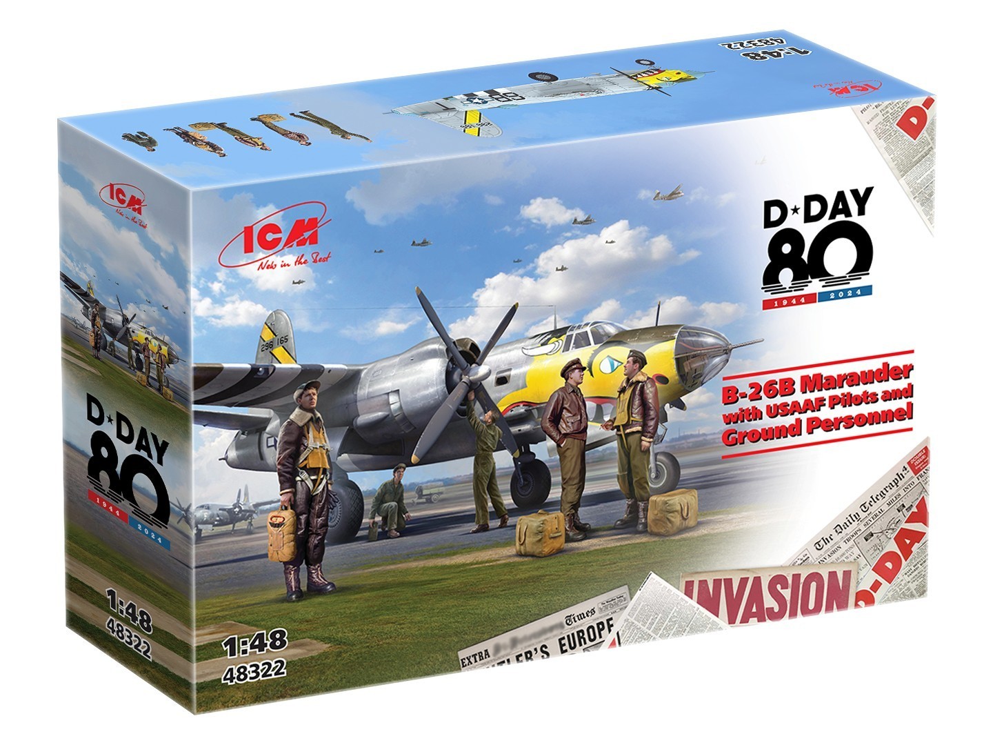 48322 - B-26B Marauder with USAAF Pilots & Ground Personnel - 1:48