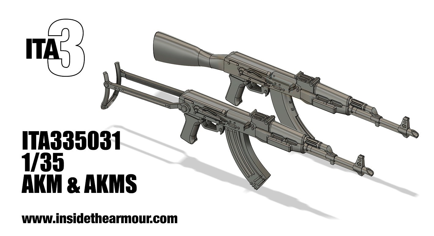 ITA335031 1/35 AKM and AKMS (4 Rifles)