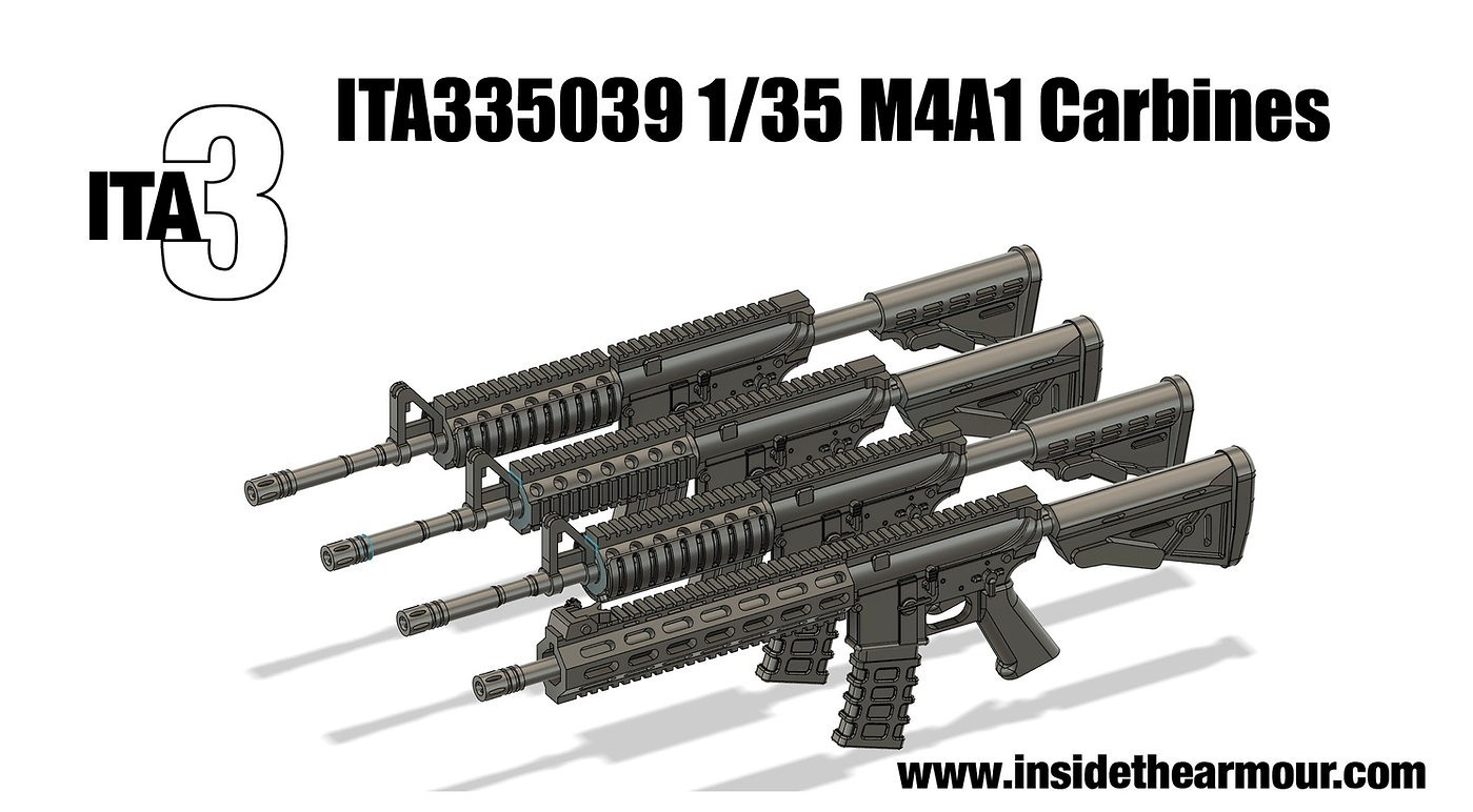 ITA335039 M4A1 Carbines (x4) 1/35