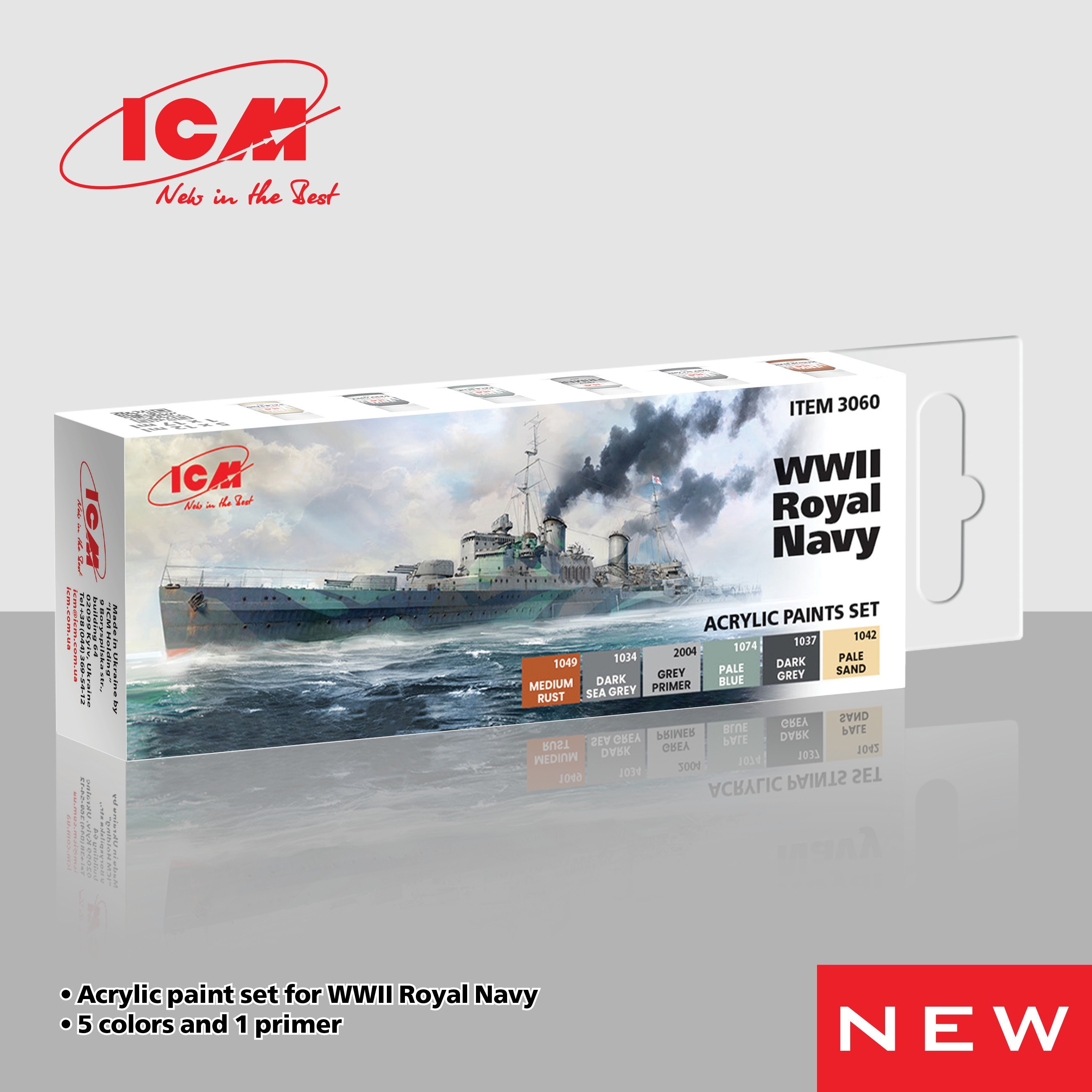 Acrylic paints set for WWII Royal Navy