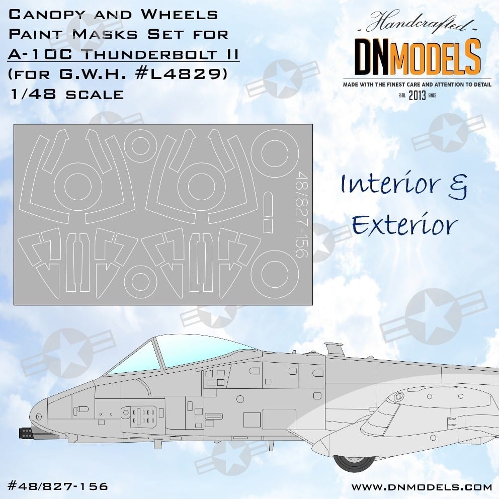 A-10C Thunderbolt II Wheels & Canopy Paint Mask Set