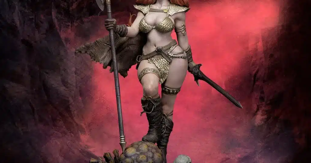 Kit for 1/8th-scale "Red Sonja", from X Plus Model.
