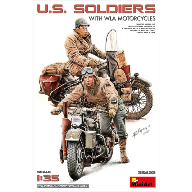 MiniArt 35422 U.S. Soldiers with WLA motorcycles – Hobbyzero