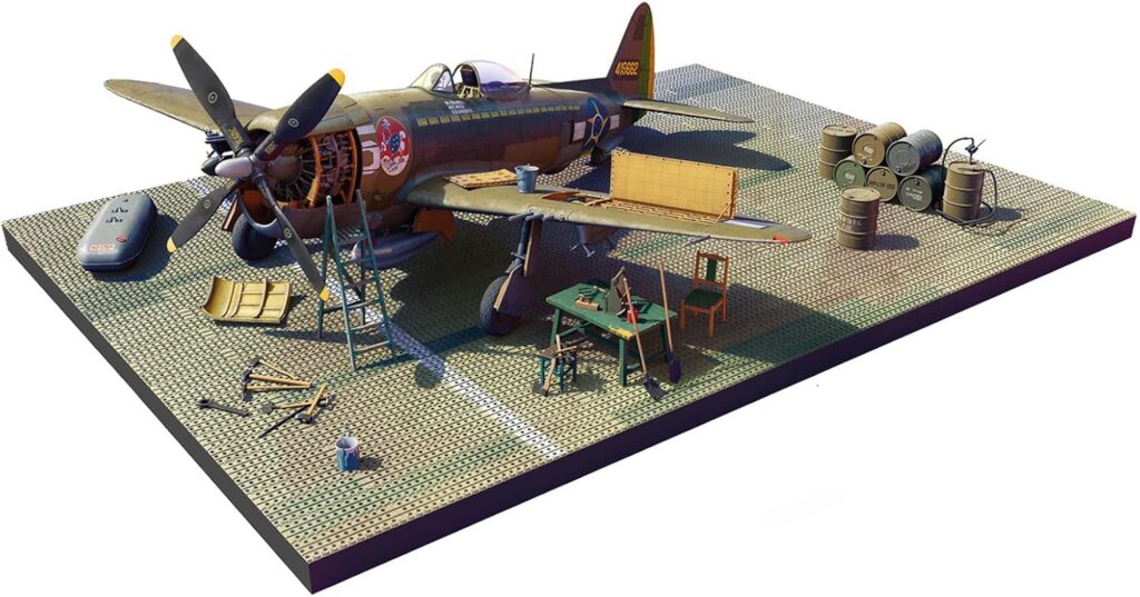 MiniArt - Diorama Thunderbolt Aircraft P-47d with Base & Accessories. Big Set