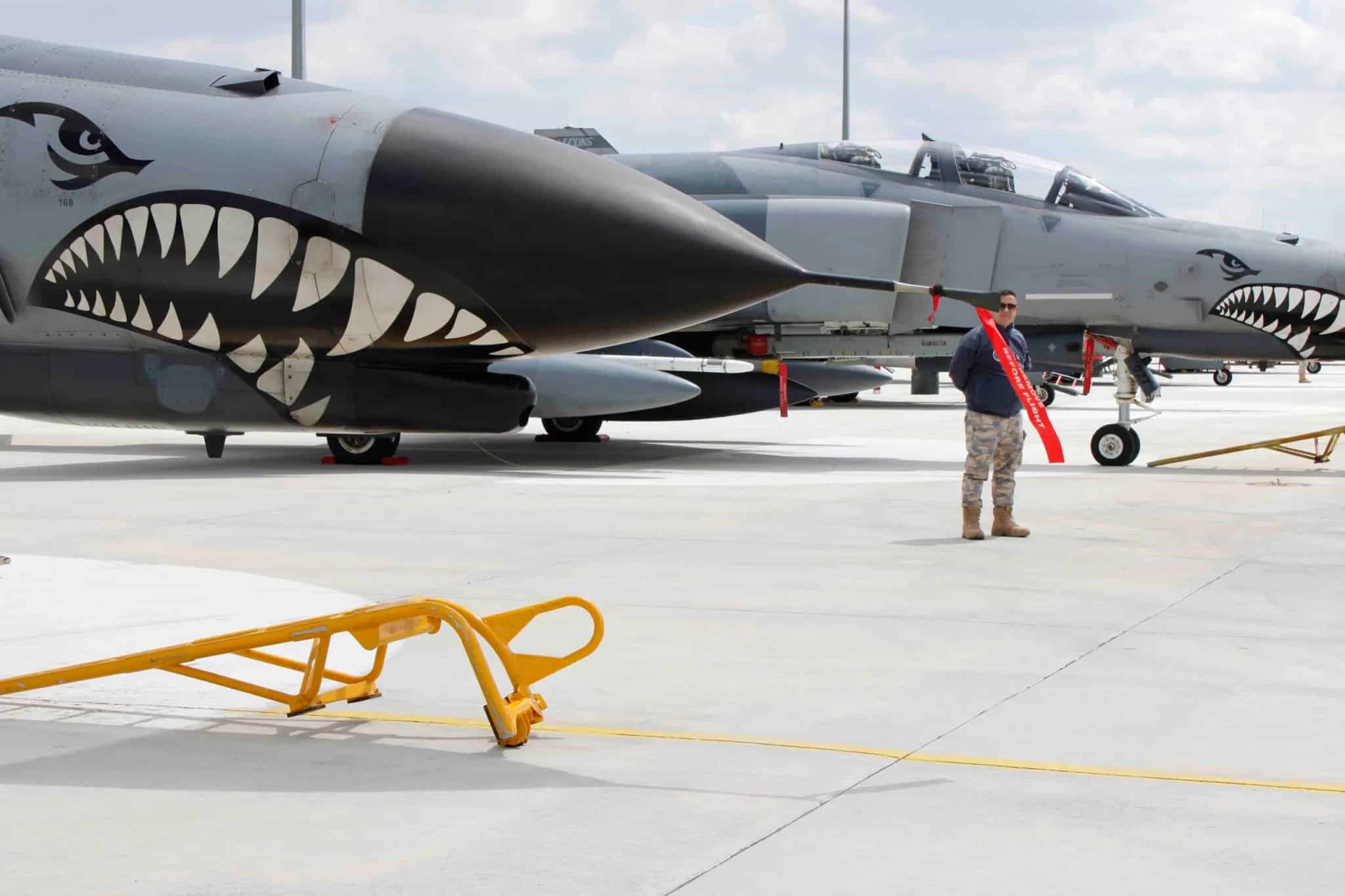 Two Turkish F-4E-2020s at Konya Air Base for Anatolian Eagle 2023. Author’s image