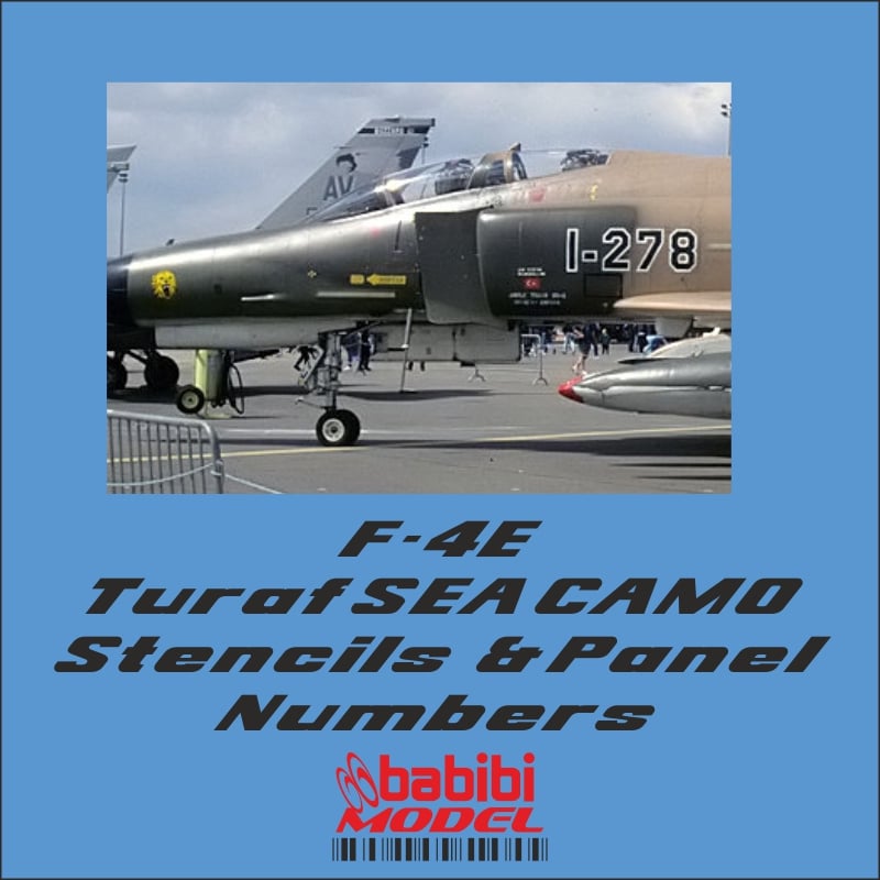 F-4E Turaf SEA Camo Stencils and Panel Numbers Decal Set Cover