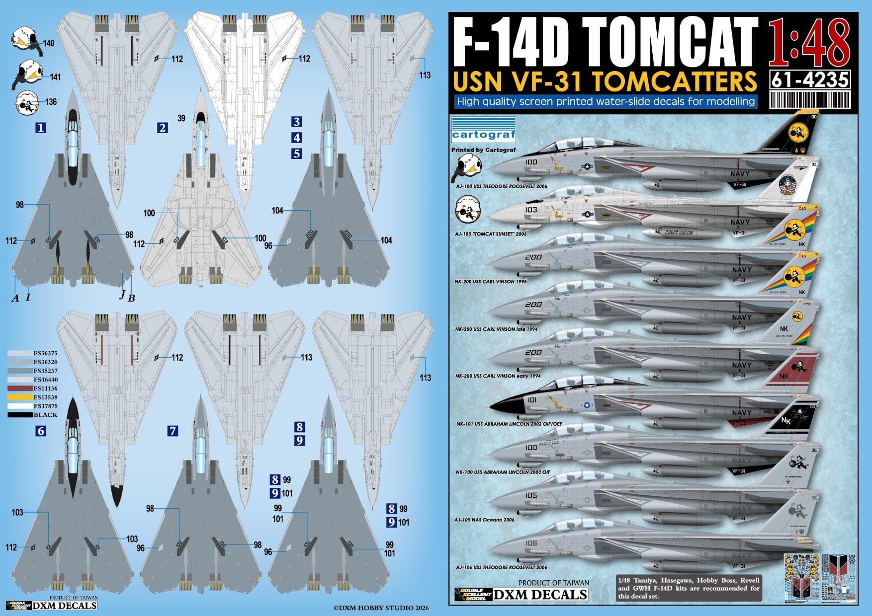 DXM VF-31 Tomcatters Decal-2