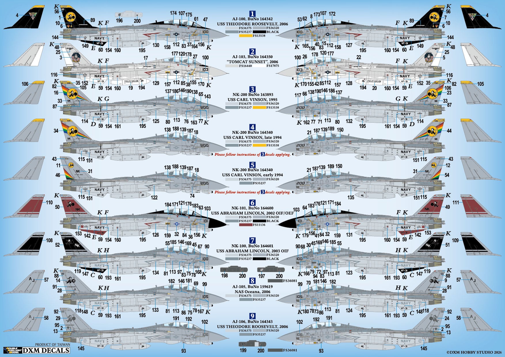 DXM VF-31 Tomcatters Decal-3