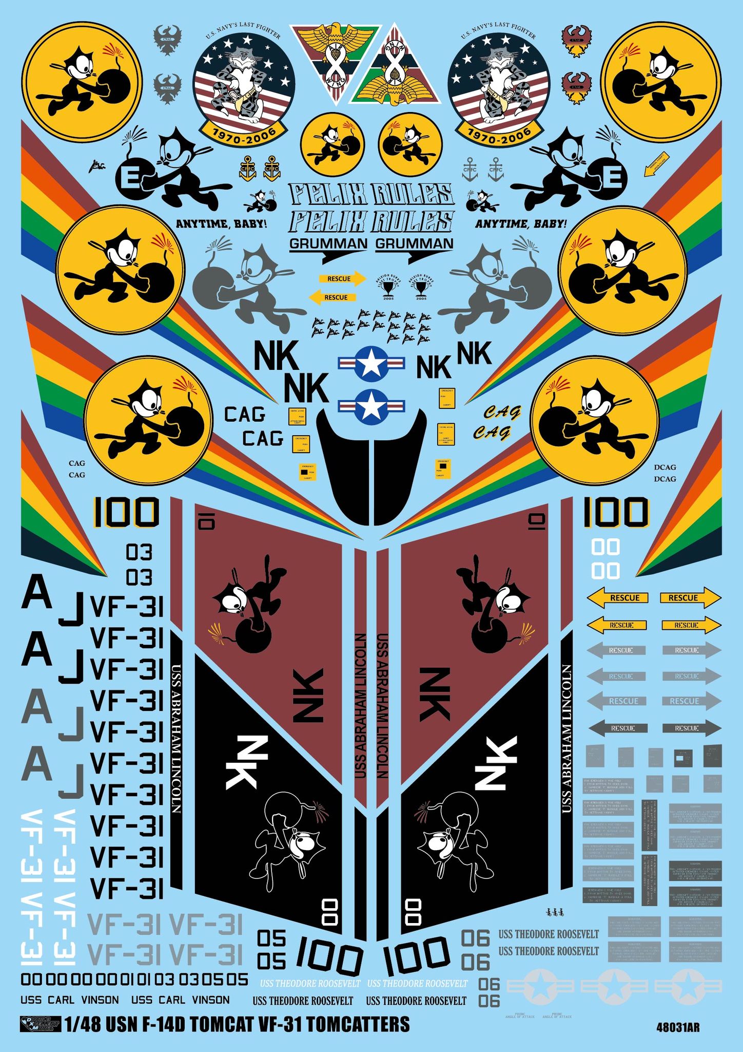 DXM VF-31 Tomcatters Decal-4