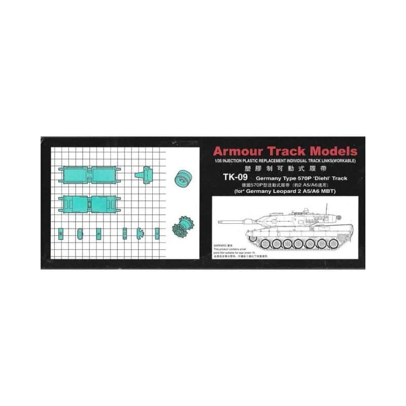 1/35 Leopard 2 workable track links and 3D printed Trophy APS upgrade parts