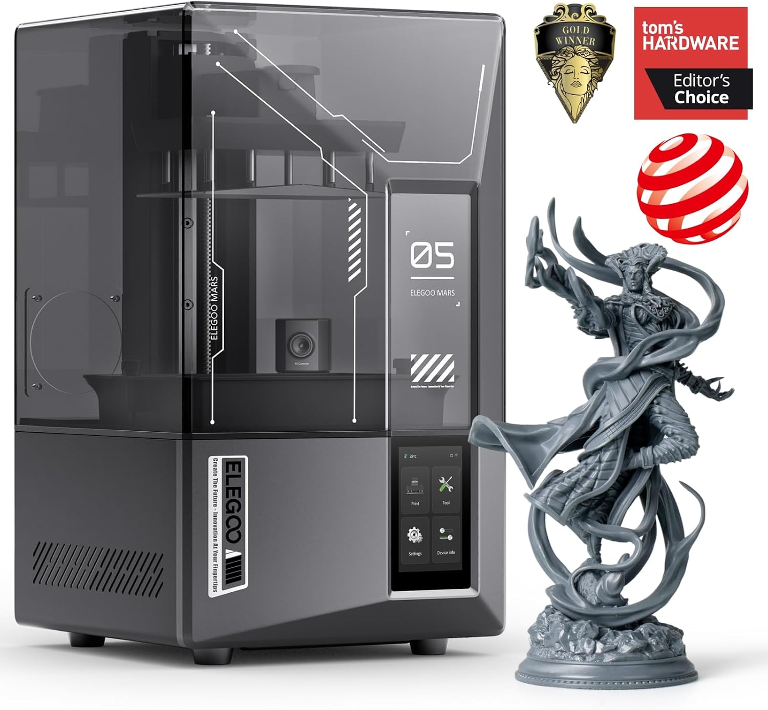 Elegoo Mars 5 Ultra 9K compact resin 3D printer for Gunpla custom parts and miniatures