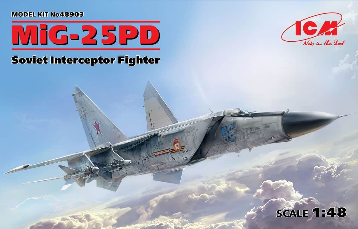ICM 1/48 MiG-25PD Foxbat Soviet Interceptor 48903 plastic model kit