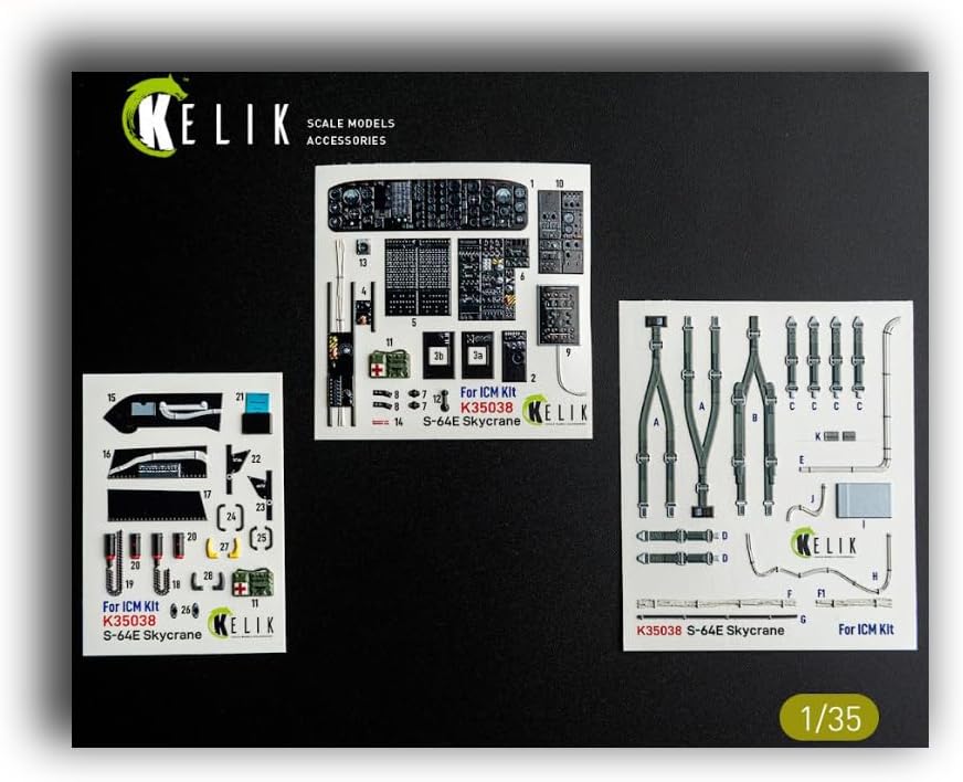 Kelik K35038 1/35 S-64E Skycrane - Interior 3D Decals