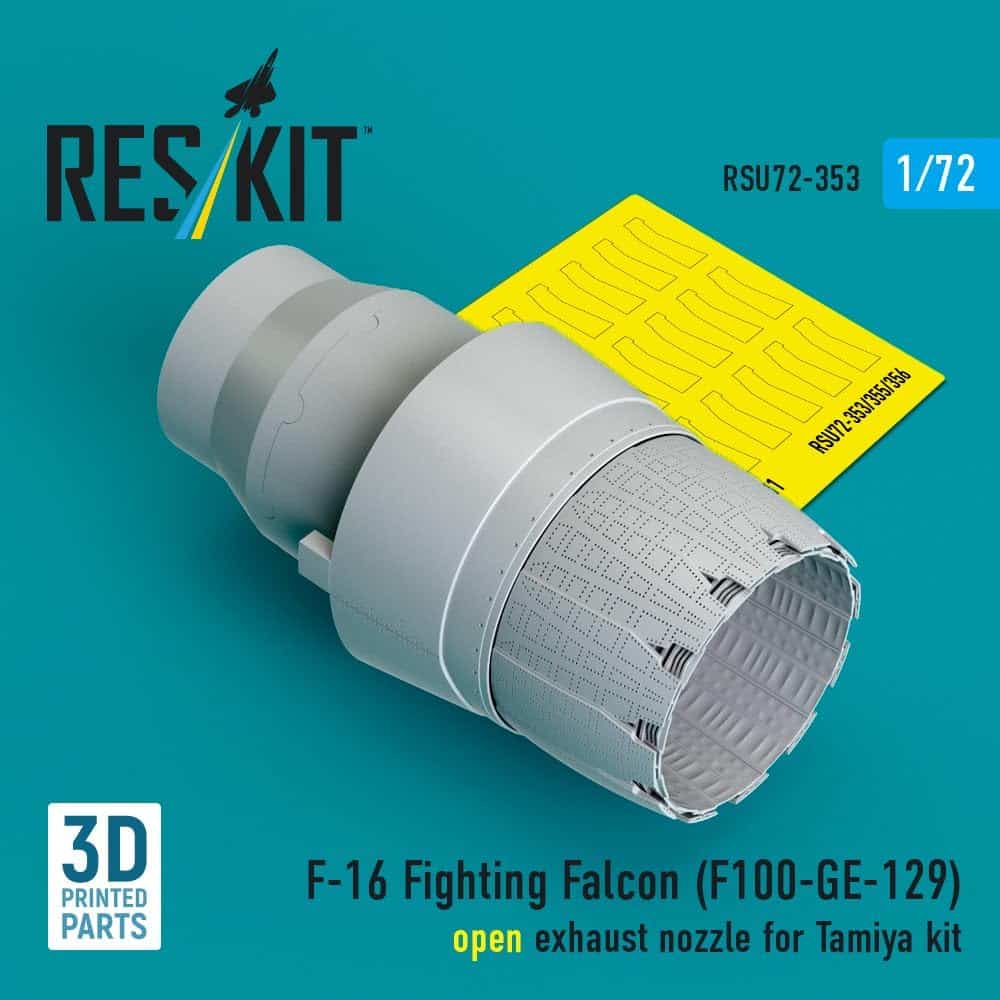 Reskit 3D-Printed GE F110 or PW F100 Exhaust Nozzle