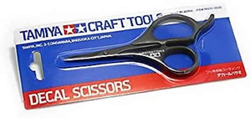 Tamiya Decal Tweezers and Decal Scissors for applying scale model water slide decals