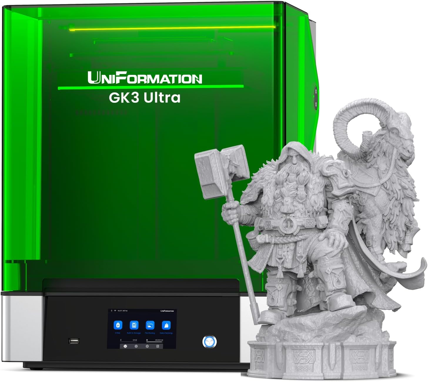 Uniformation GK3 Ultra 16K large format resin 3D printer for 1/16 scale tanks and dioramas
